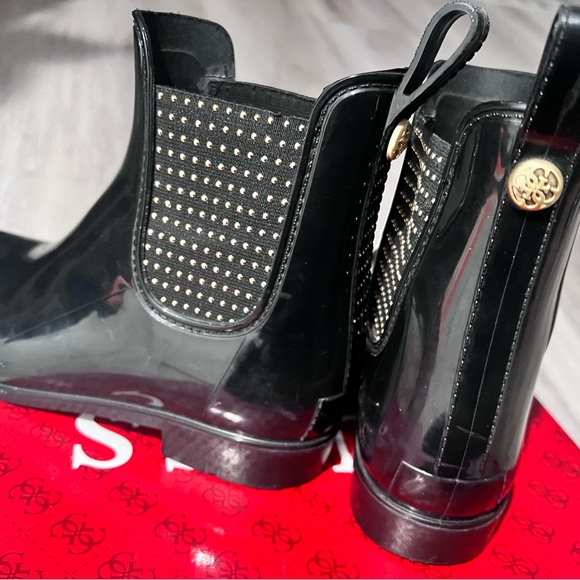 Guess Rekha Rain Boot with Gold Studs - Picture 3 of 6